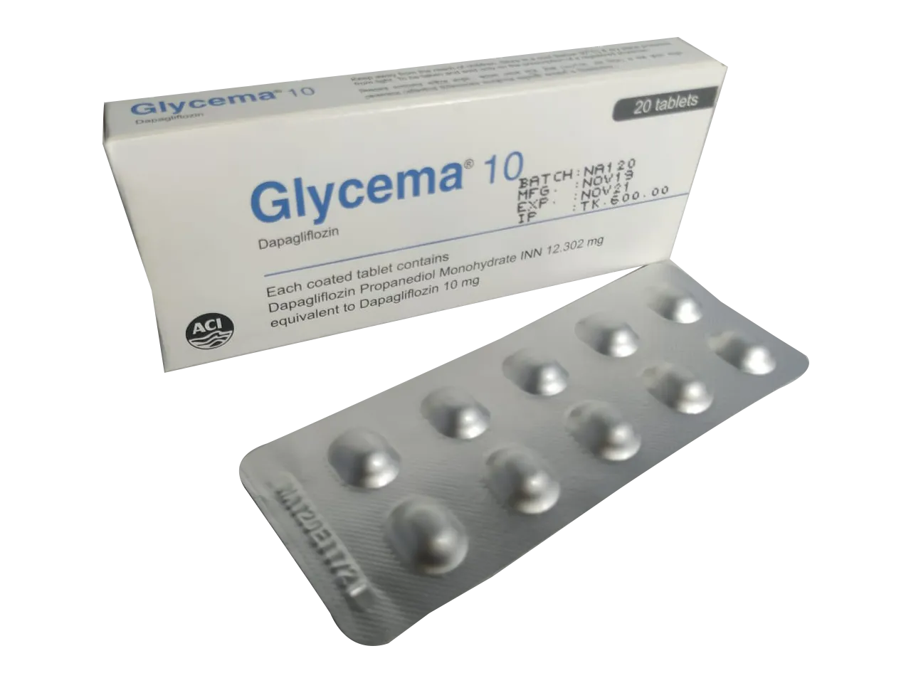 Tablet  Glycema 10mg (20 Pcs)